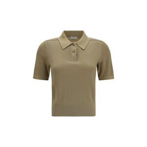 Burberry Women Knit Polo With Check Trim